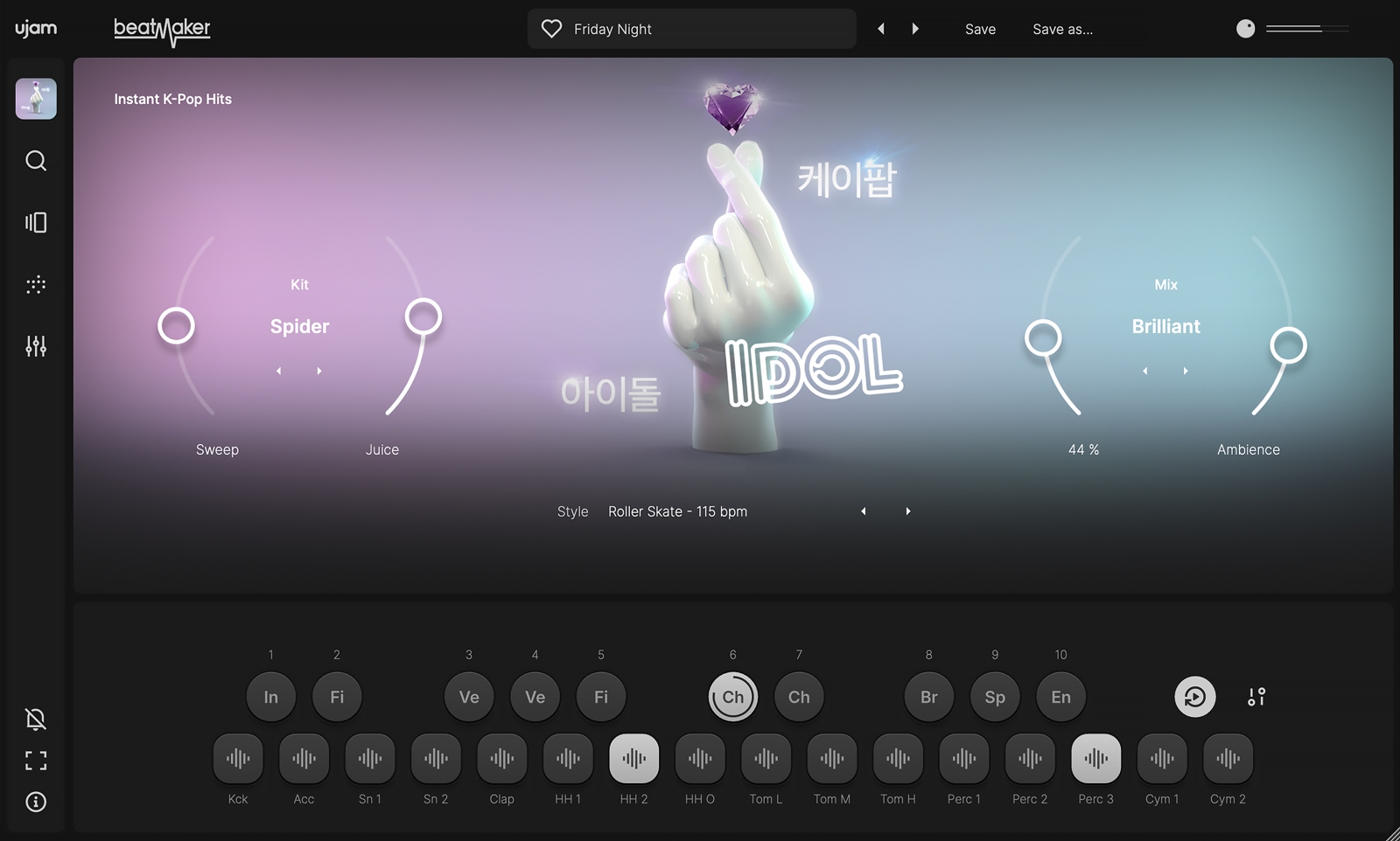 DTM・DAW UJAM Beatmaker IDOL Beatmaker IDOL | Plug-In for K-Pop Beats & Drums