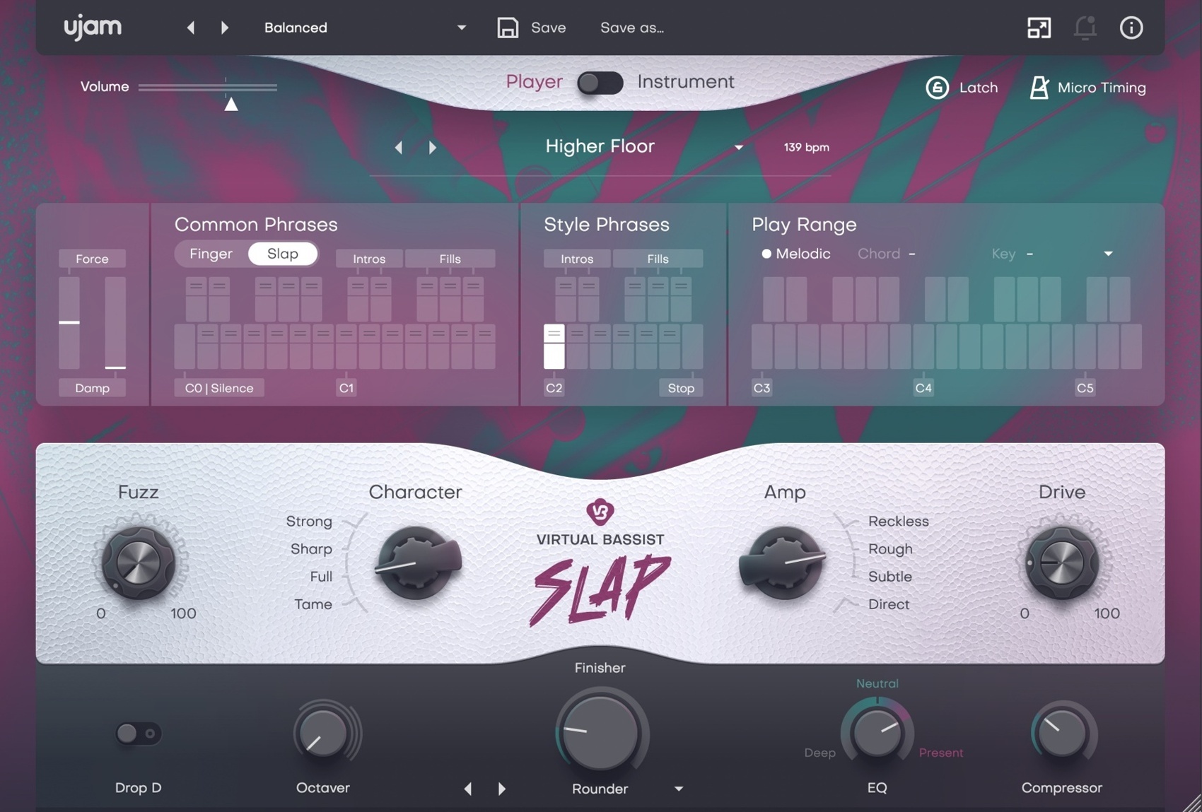 Virtual Bassist SLAP | スラップ用ベースプラグイン