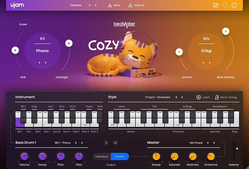 Beatmaker COZY  LoFi Hip Hop Beats Plug-in