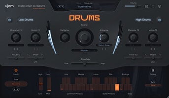 symphonic elements drums gui