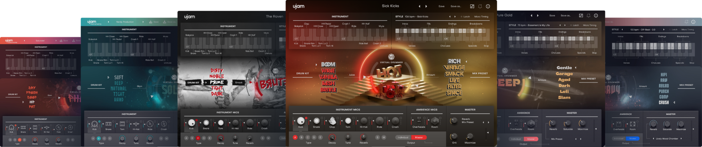 Virtual Drummer 系列操作介面