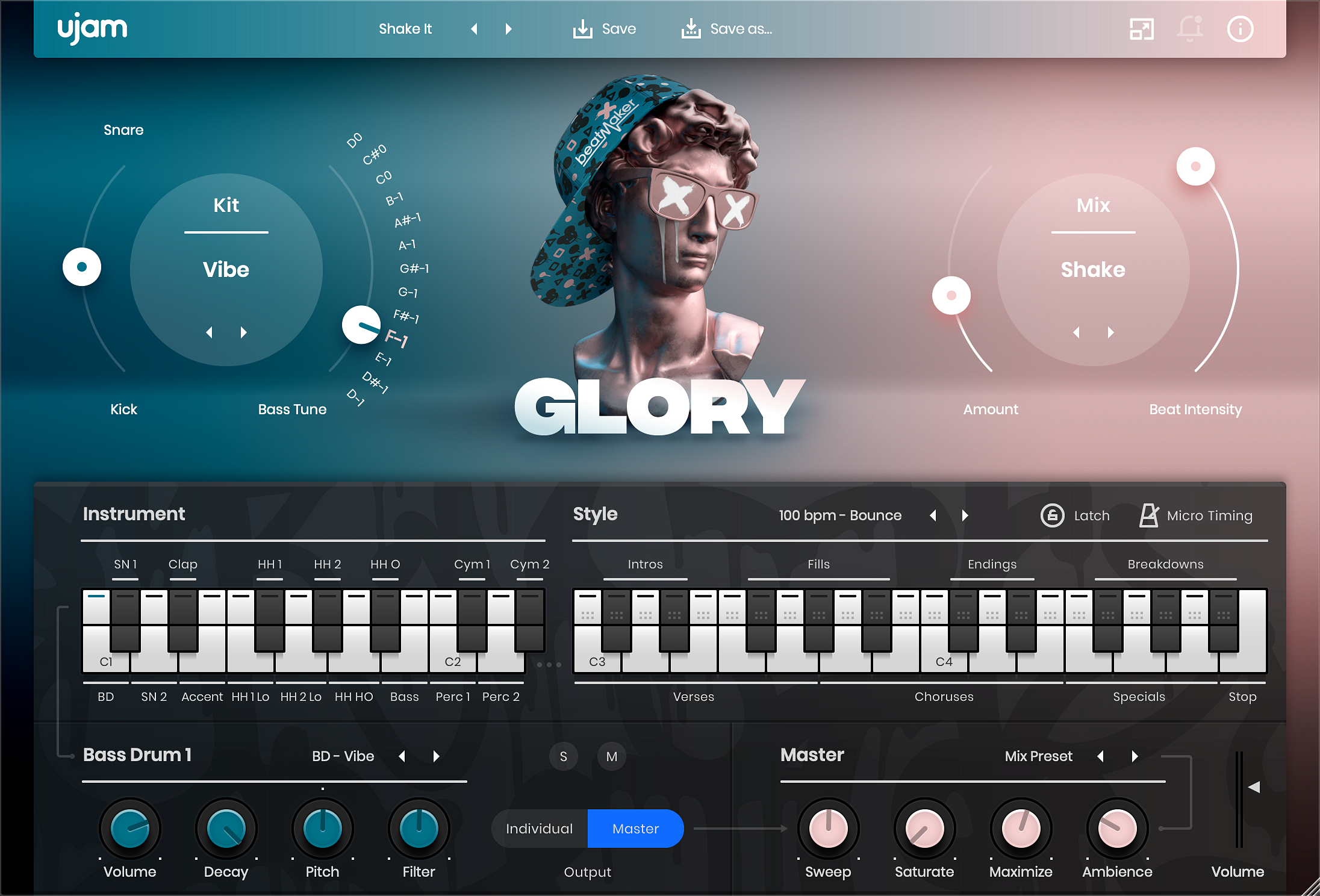 Beatmaker GLORY | & Pop Trap Drum | UJAM