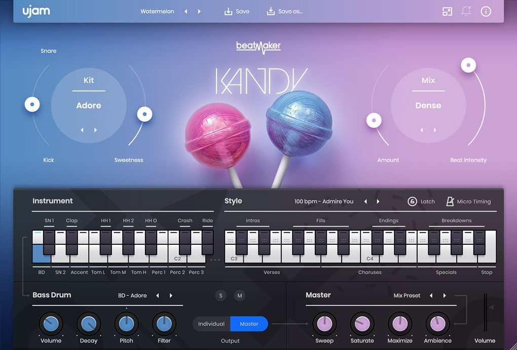 Beatmaker KANDY User Interface