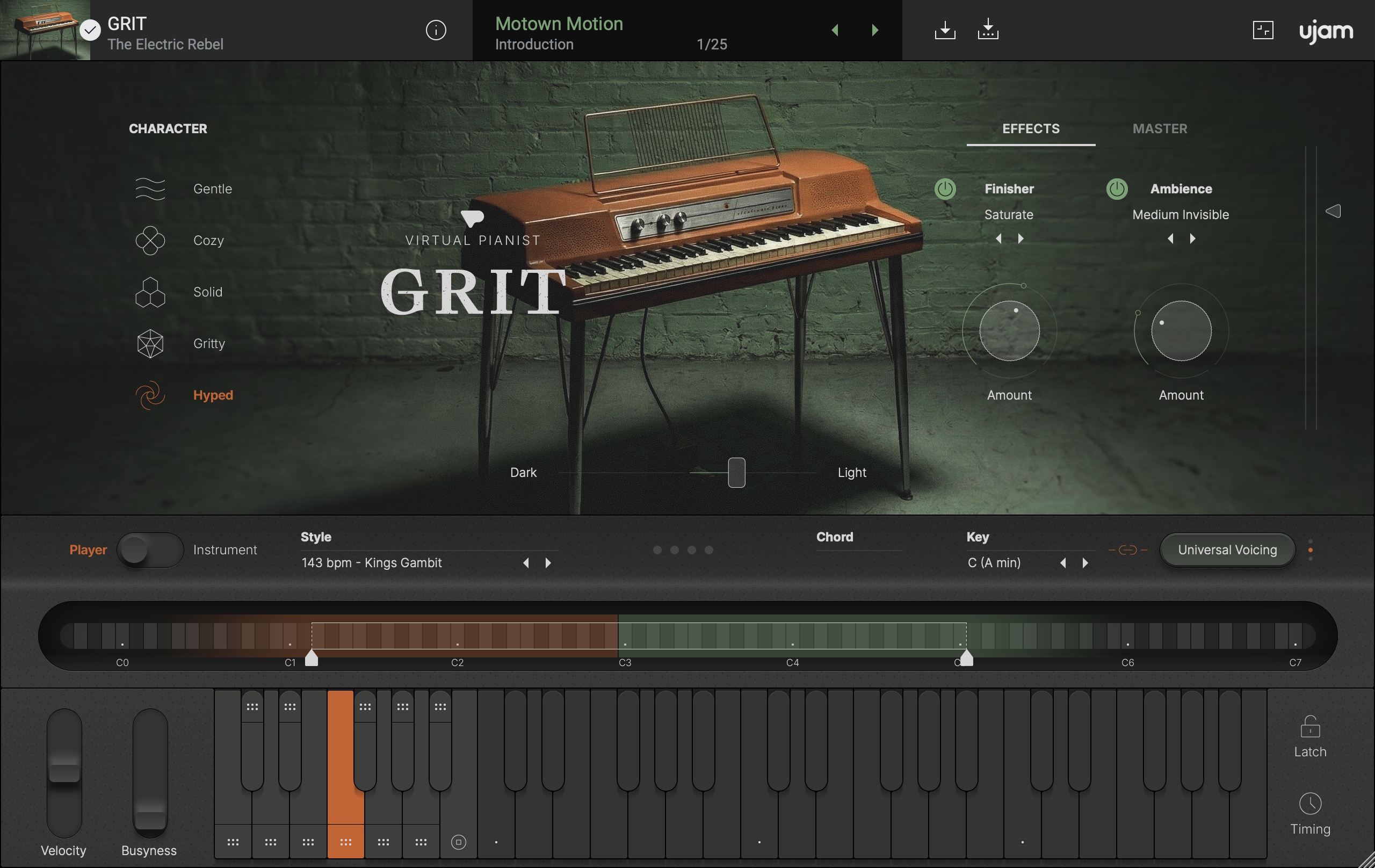 Virtual Pianist GRIT 操作介面